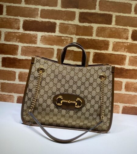 Replica Gucci   1955 Horsebit Tote Bag Medium - Best Fake Designer Bags