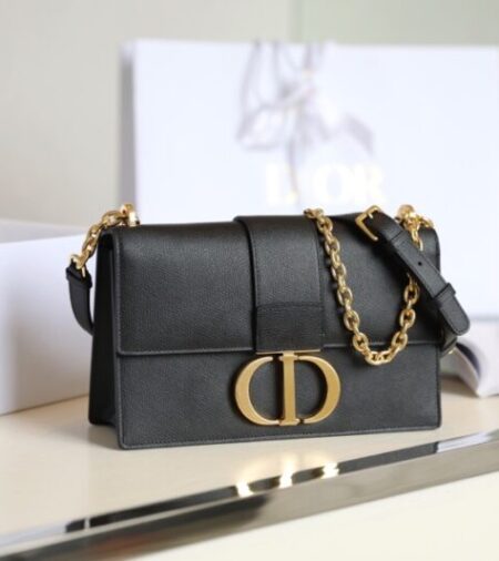 Replica Dior 30 Montaigne Black Grain - Best Fake Designer Bags