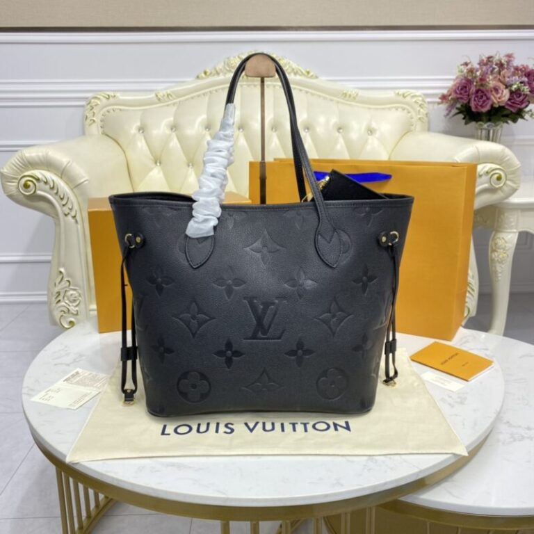 Replica Louis Vuitton Neverfull MM Full Black - Best Fake Designer Bags