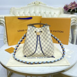 Replica Louis Vuitton NeoNoe BB White Grid - Best Fake Designer Bags