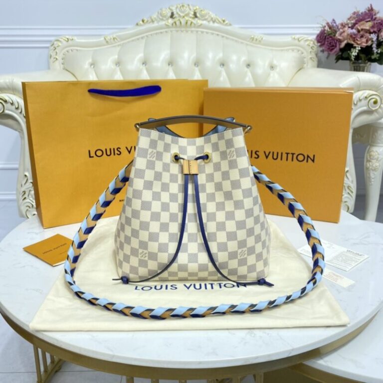 Replica Louis Vuitton NeoNoe BB White Grid - Best Fake Designer Bags