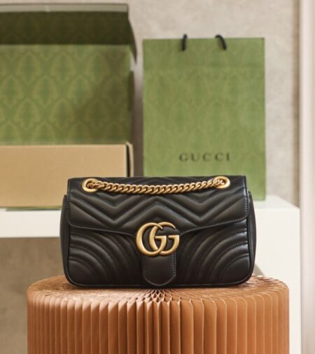 Replica Gucci Marmont  Medium Black - Best Fake Designer Bags
