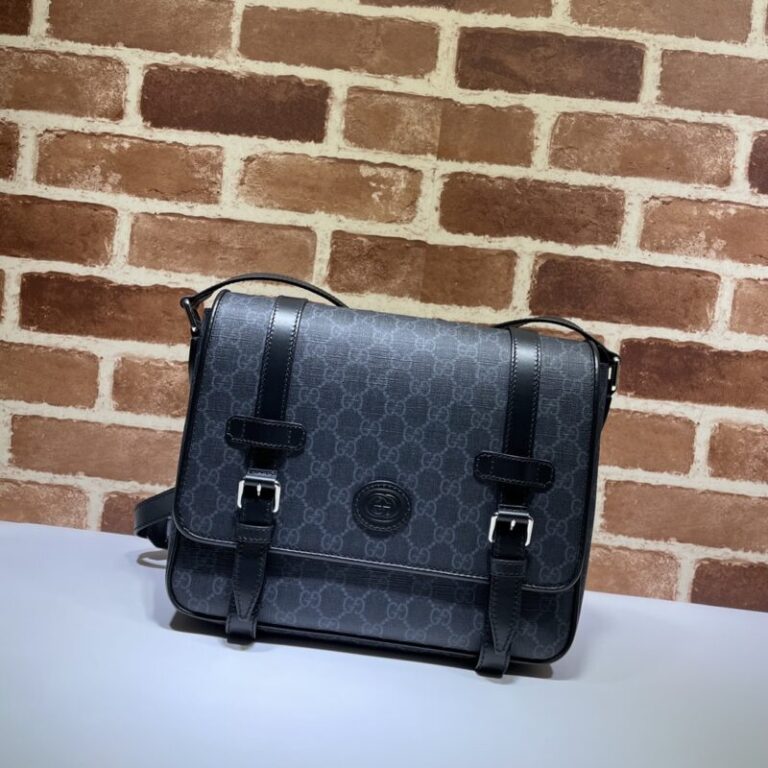 Replica Gucci   GG Supreme Shoulder Bag Black - Best Fake Designer Bags