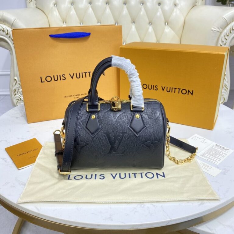 Replica Louis Vuitton Speedy Bandouliere 20 Full Black - Best Fake Designer Bags