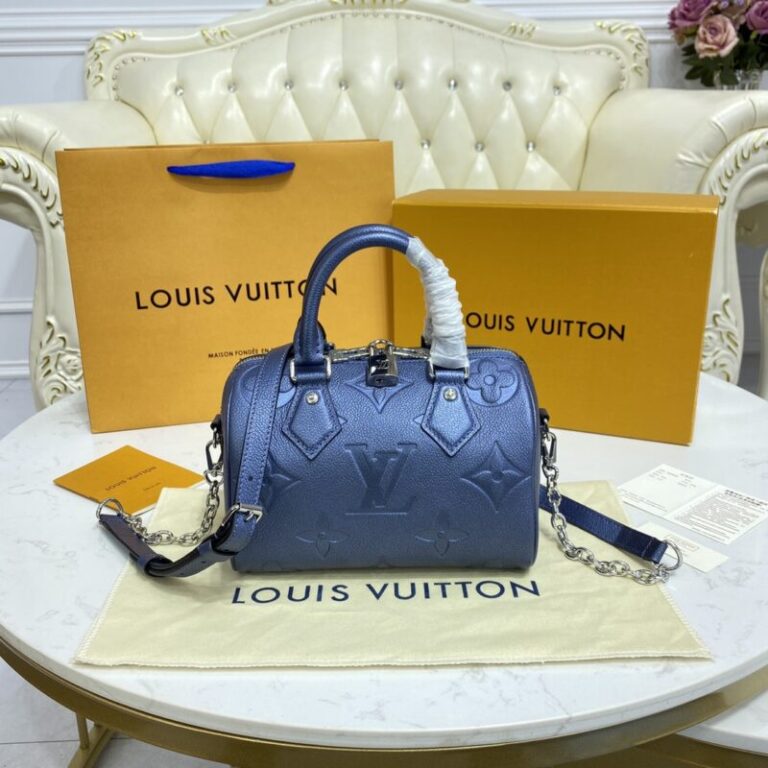 Replica Louis Vuitton Speedy Bandouliere 20 Dark Blue - Best Fake Designer Bags