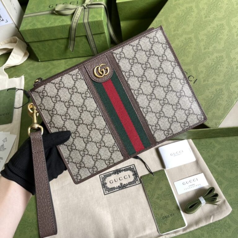 Replica Gucci  Ophidia Web Clutch - Best Fake Designer Bags