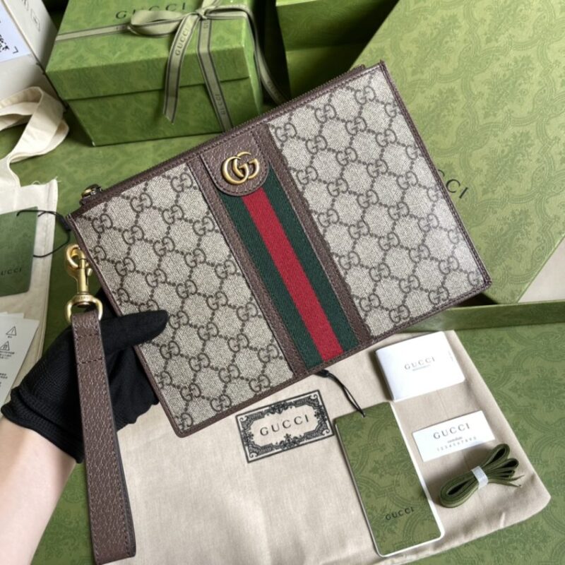 Replica Gucci  Ophidia Web Clutch - Best Fake Designer Bags