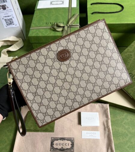 Replica Gucci  Ophidia  Clutch Brown - Best Fake Designer Bags