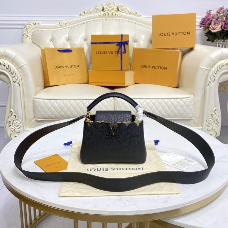 Replica Loius Vuitton Capucines Small Black - Best Fake Designer Bags