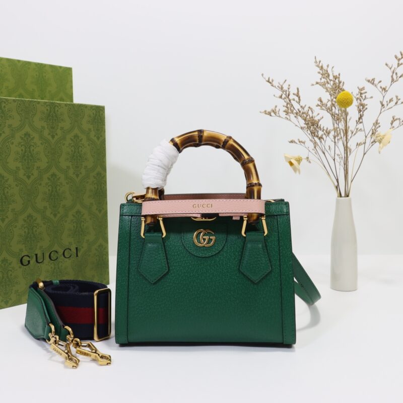 Replica Gucci   Diana Small Tote Green - Best Fake Designer Bags