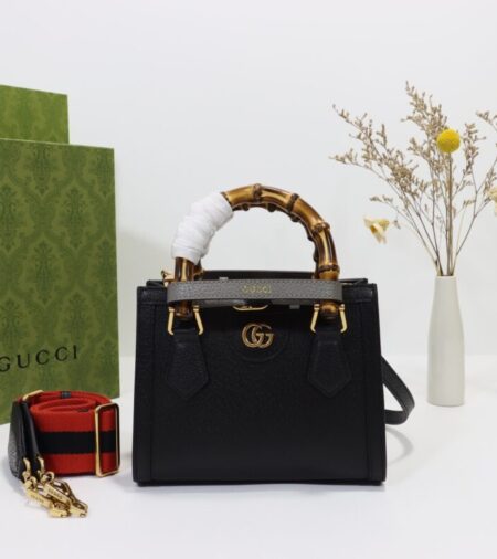 Replica Gucci   Diana Small Tote Black - Best Fake Designer Bags