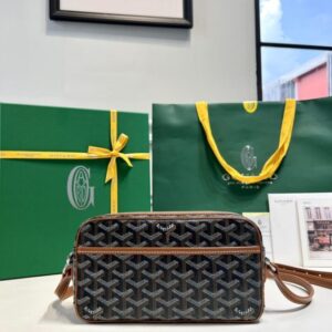 Replica Goyard Cap Vert Red Brown - Best Fake Designer Bags