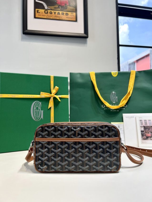 Replica Goyard Cap Vert Red Brown - Best Fake Designer Bags