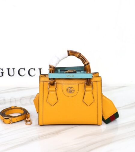 Replica Gucci   Diana Small Tote Yellow - Best Fake Designer Bags