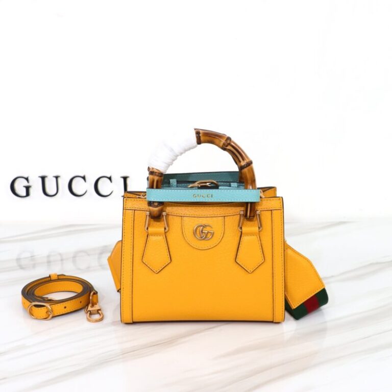 Replica Gucci   Diana Small Tote Yellow - Best Fake Designer Bags
