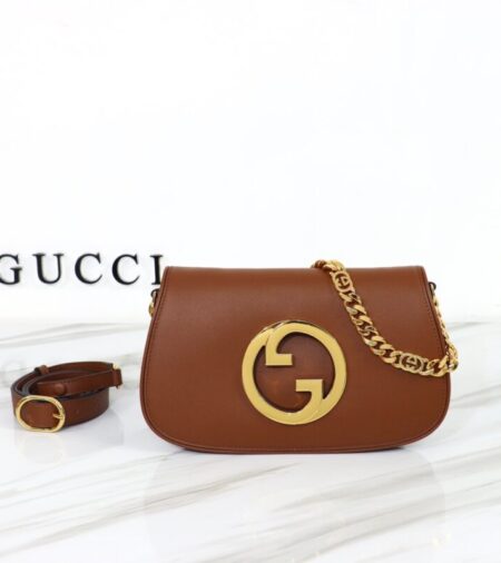 Replica Gucci  Blondie Leather Brown - Best Fake Designer Bags
