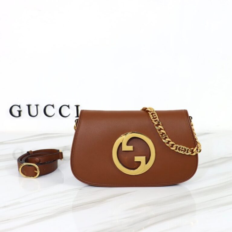 Replica Gucci  Blondie Leather Brown - Best Fake Designer Bags