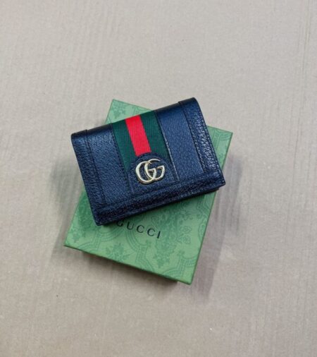 Replica Gucci  Ophidia Compact  Black Wallet - Best Fake Designer Bags