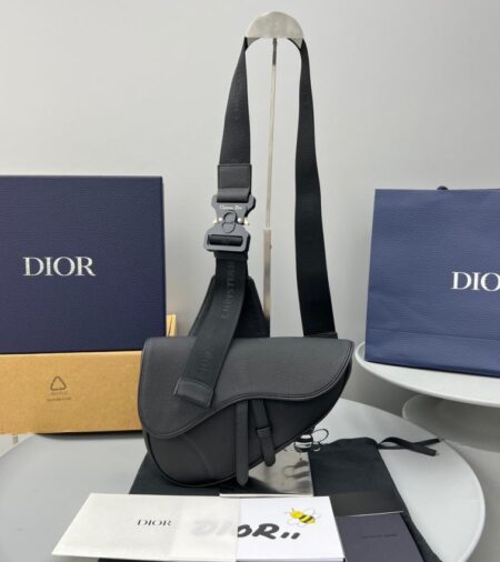 Replica Dior Saddle Bag  Full Black Calfskin - Best Fake Designer Bags