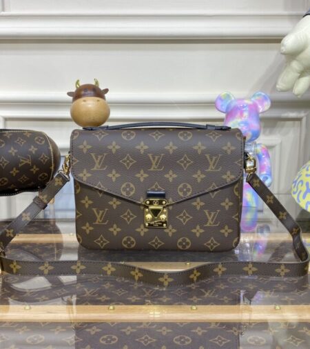 Replica Louis Vuitton Pochette Metis Shoulder Bag Brown - Best Fake Designer Bags