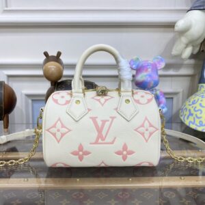 Replica Louis Vuitton Speedy Bandouliere 20 White Pink - Best Fake Designer Bags