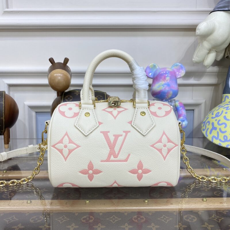 Replica Louis Vuitton Speedy Bandouliere 20 White Pink - Best Fake Designer Bags