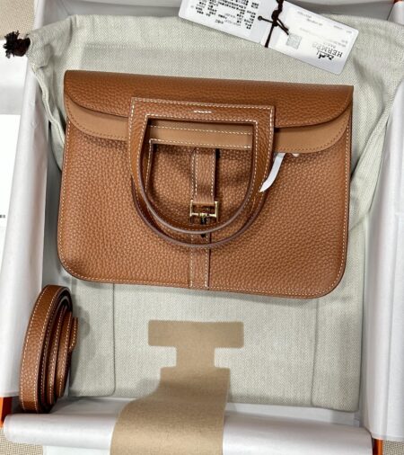 Replica Hermes Halzan  Brown - Best Fake Designer Bags