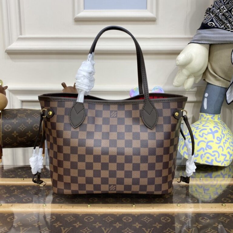 Replica Louis Vuitton Neverfull MM  Grid Red Inside - Best Fake Designer Bags