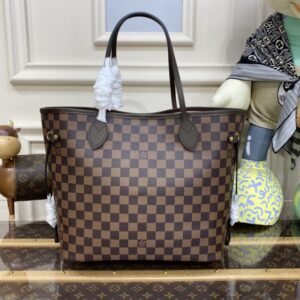 Replica Louis Vuitton Neverfull MM  Grid Pink Inside - Best Fake Designer Bags