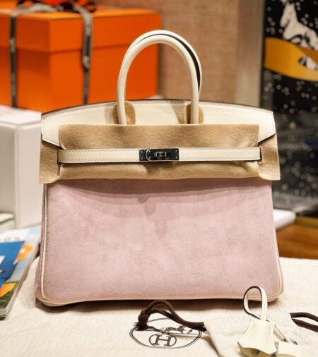 Replica Hermes Birkin Pink Suede - Best Fake Designer Bags