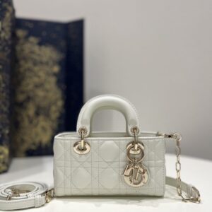 Replica Lady D-Joy Mini Bag White - Best Fake Designer Bags