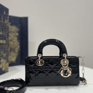 Replica Dior Lady D-Joy Bag  Patent Black - Best Fake Designer Bags