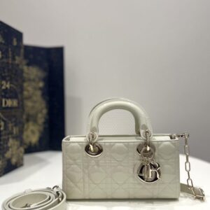 Replica Dior Lady D-Joy Bag  White Patent - Best Fake Designer Bags