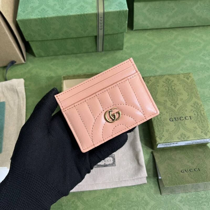 Replica Gucci  Marmont Card Holder Pink - Best Fake Designer Bags
