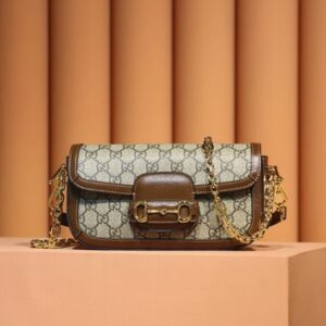 Replica Gucci  𝐇𝐨𝐫𝐬𝐞𝐛𝐢𝐭 𝟏𝟗𝟓𝟓 Baguette Bag - Best Fake Designer Bags