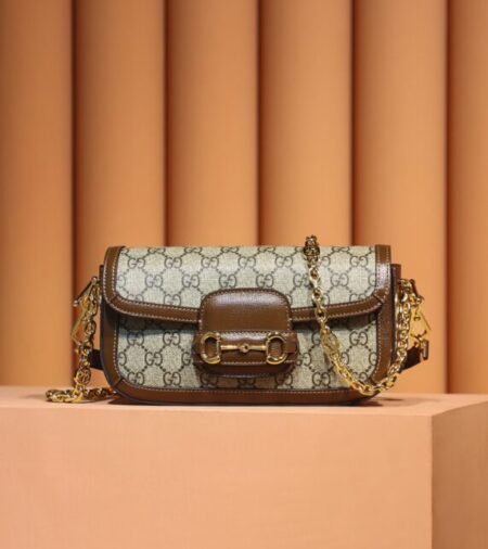 Replica Gucci  𝐇𝐨𝐫𝐬𝐞𝐛𝐢𝐭 𝟏𝟗𝟓𝟓 Baguette Bag - Best Fake Designer Bags