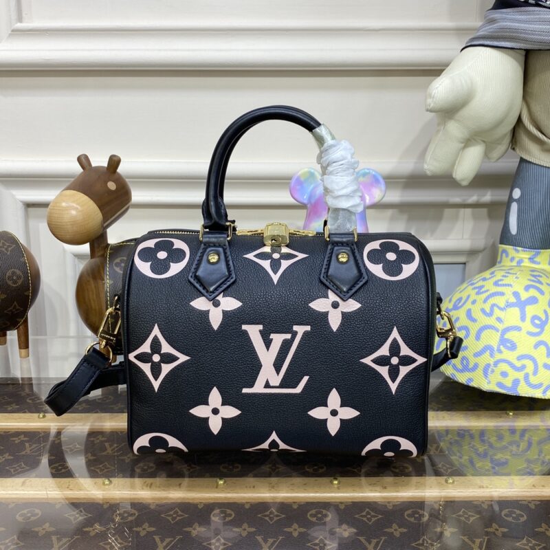Replica Louis Vuitton Speedy Bandouliere 25 Black-Pink - Best Fake Designer Bags