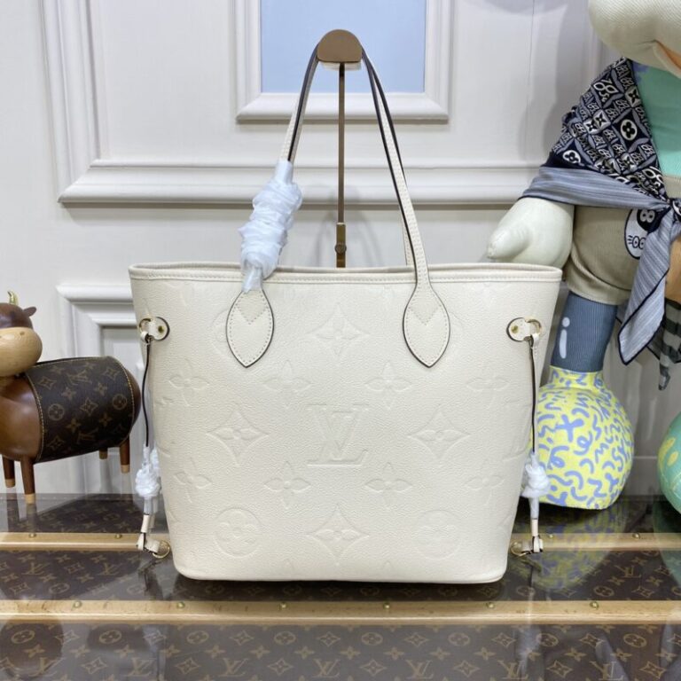 Replica Louis Vuitton Neverfull MM Full Beige - Best Fake Designer Bags