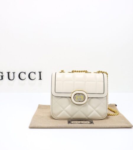 Replica Gucci  Gucci Deco Double G White - Best Fake Designer Bags