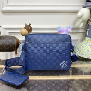 Replica Louis Vuitton Trio Messenger Blue Grid - Best Fake Designer Bags