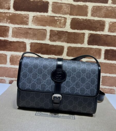 Replica Gucci  GG messenger  Black Canvas - Best Fake Designer Bags