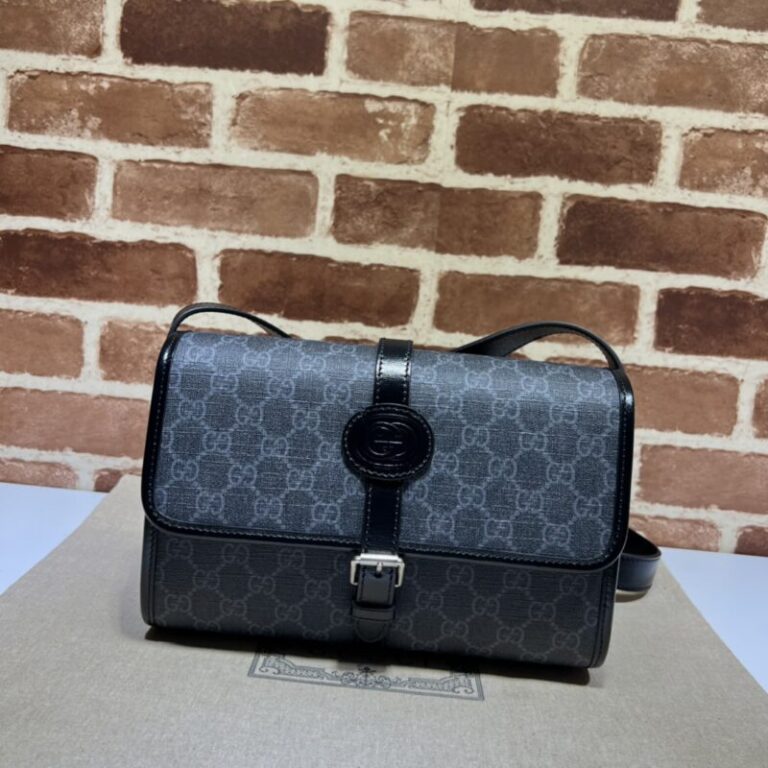 Replica Gucci  GG messenger  Black Canvas - Best Fake Designer Bags