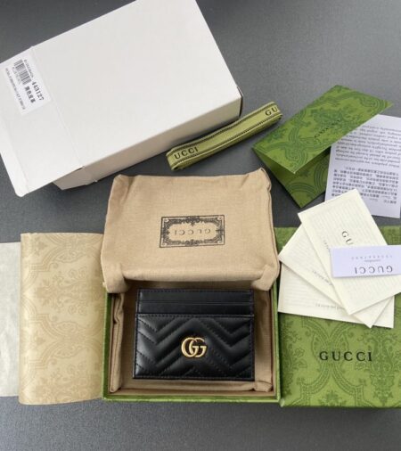 Replica Gucci  Marmont Card Holder Black - Best Fake Designer Bags