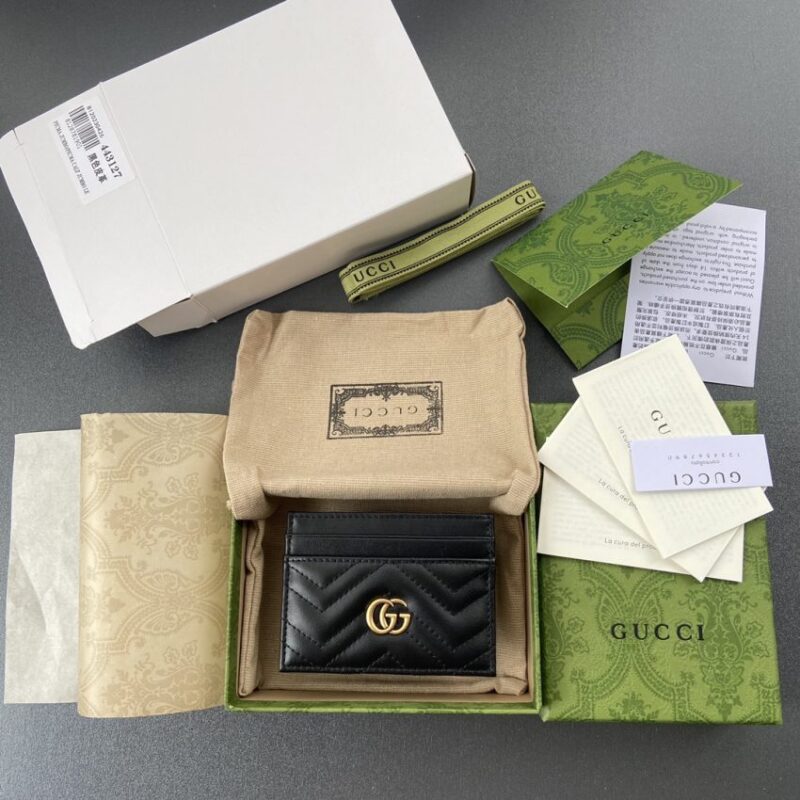 Replica Gucci  Marmont Card Holder Black - Best Fake Designer Bags