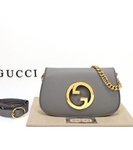 Replica Gucci  Blondie Leather Grey - Best Fake Designer Bags