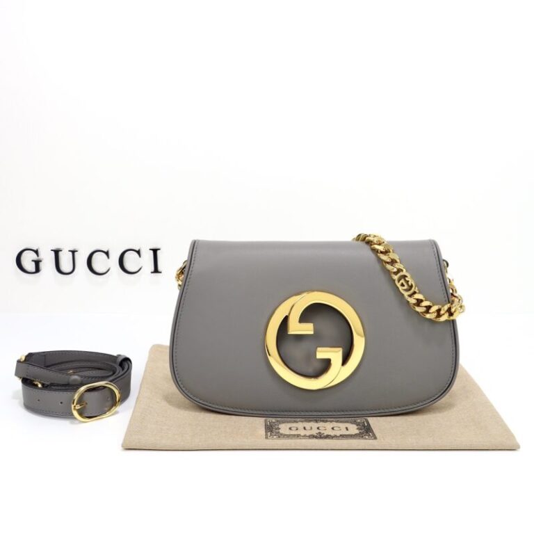 Replica Gucci  Blondie Leather Grey - Best Fake Designer Bags