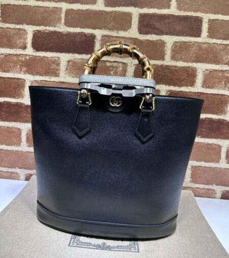 Replica Gucci  Diana Medium Tote Bag Black - Best Fake Designer Bags