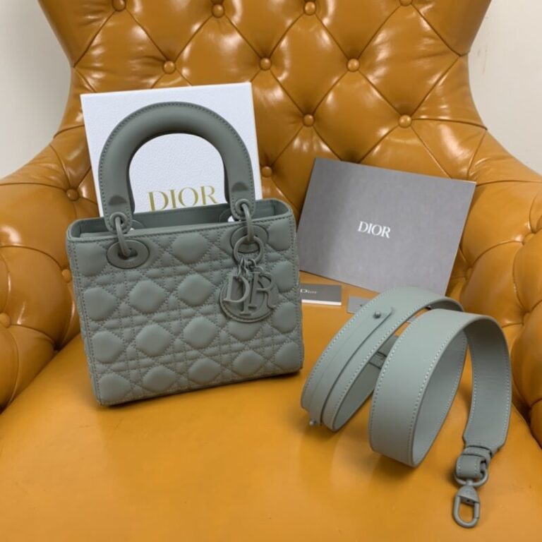 Replica Lady Dior Matte Grey ABC - Best Fake Designer Bags
