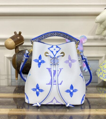 Replica Louis Vuitton NeoNoe BB White-Blue - Best Fake Designer Bags