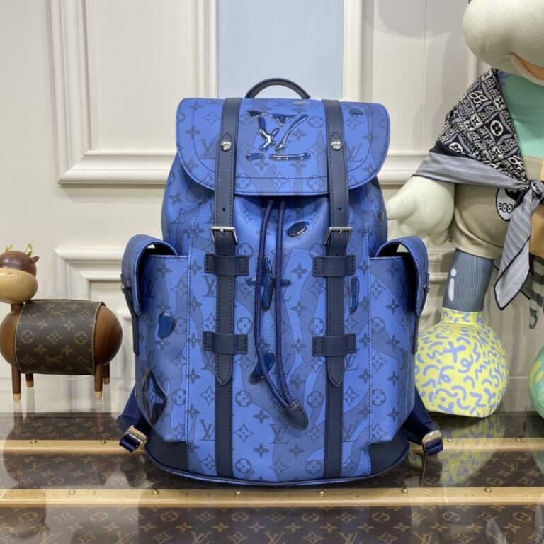 Replica Louis Vuitton Christopher Backpack Blue 2 - Best Fake Designer Bags